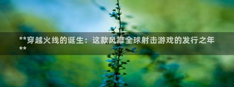新城平台分分彩：**穿越火线的诞生：这款风靡全球射击游戏的发行之年
**