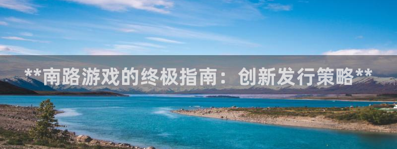 新城平台注册流程及费用：**南路游戏的终极指南：创新发行策略**